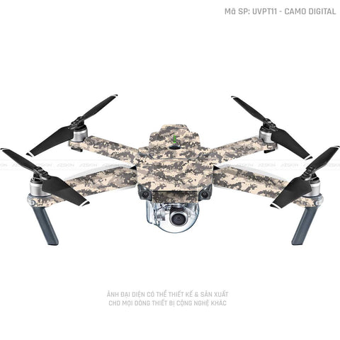 Dán Skin Flycam Vân Nổi Camo Digital  | UVPT11