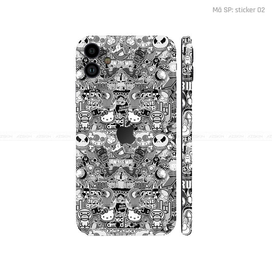 Dán Skin IPhone 11 Series Vân Nổi Sticker 02 | UVPT22
