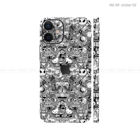 Dán Skin IPhone 12 Series Vân Nổi Sticker 02 | UVPT22