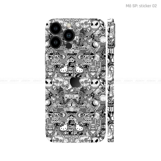 Dán Skin IPhone 14 Series Vân Nổi Sticker 02 | UVPT22