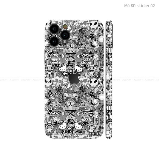 Dán Skin IPhone 11 Series Vân Nổi Sticker 02 | UVPT22