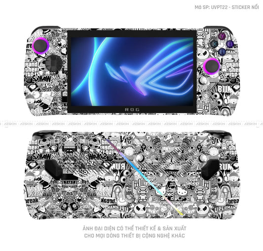 Dán Skin Máy Chơi Game Asus ROG Vân Sticker 02 | UVPT22
