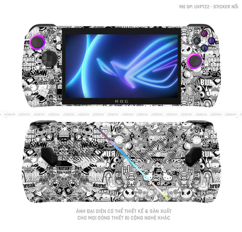 Dán Skin Máy Chơi Game Asus ROG Vân Sticker 02 | UVPT22