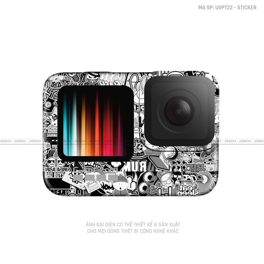 Dán Skin Máy Quay Gopro Vân Nổi Sticker