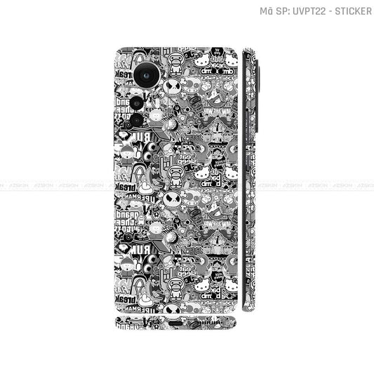Dán Skin Xiaomi 12 Series Vân Nổi Chủ Đề Sticker 02 | UVPT22