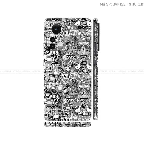 Dán Skin Xiaomi 12 Series Vân Nổi Chủ Đề Sticker 02 | UVPT22