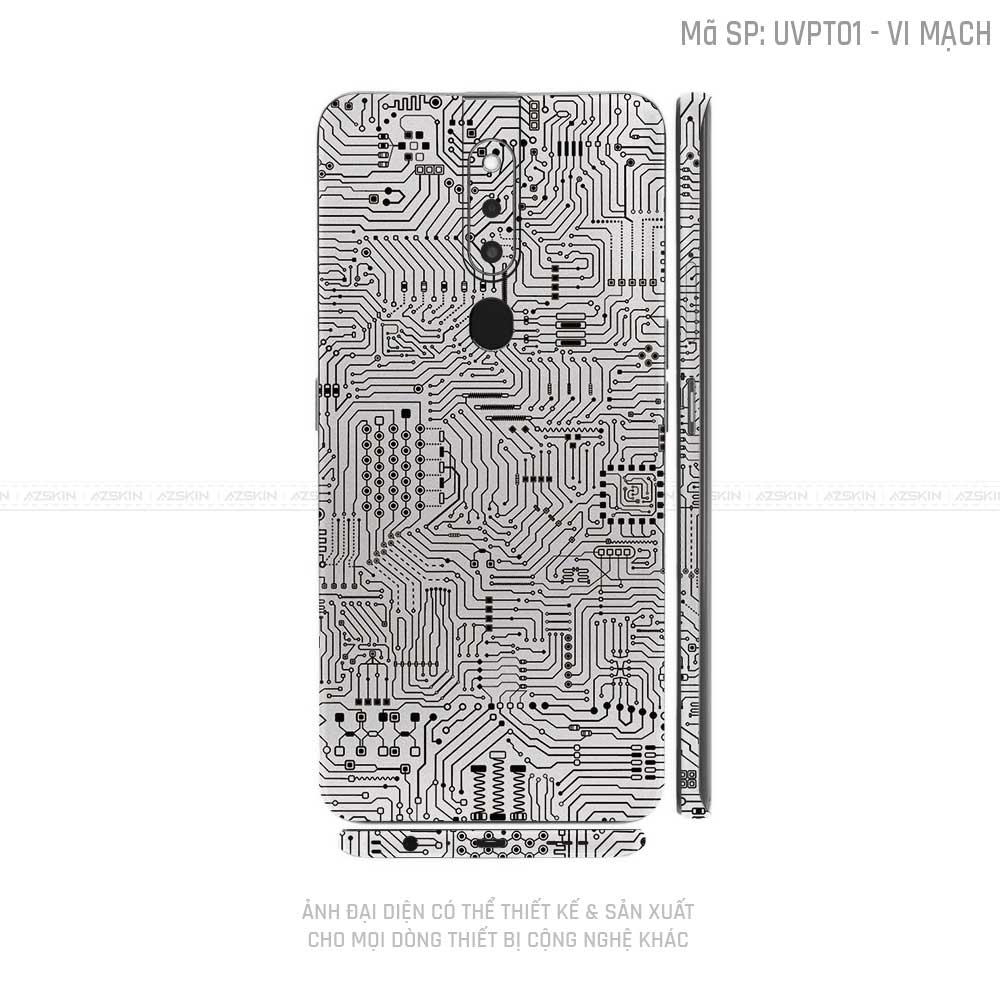 Miếng Dán Skin Điện Thoại OPPO F Series Vân Vi Mạch Trắng | UVPT01