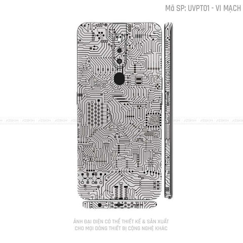 Miếng Dán Skin Điện Thoại OPPO F Series Vân Vi Mạch Trắng | UVPT01