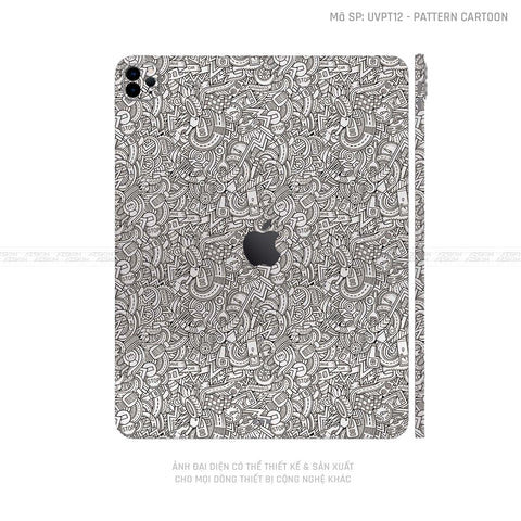 Dán Skin IPad Pro Series Vân Pattern Cartoon Trắng | UVPT12
