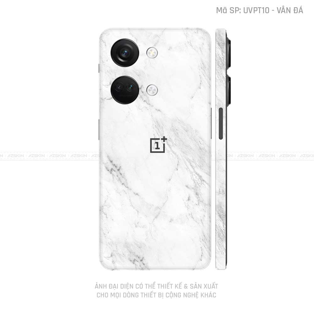 Dán Skin Oneplus Nord Series Vân Đá Trắng | UVPT10