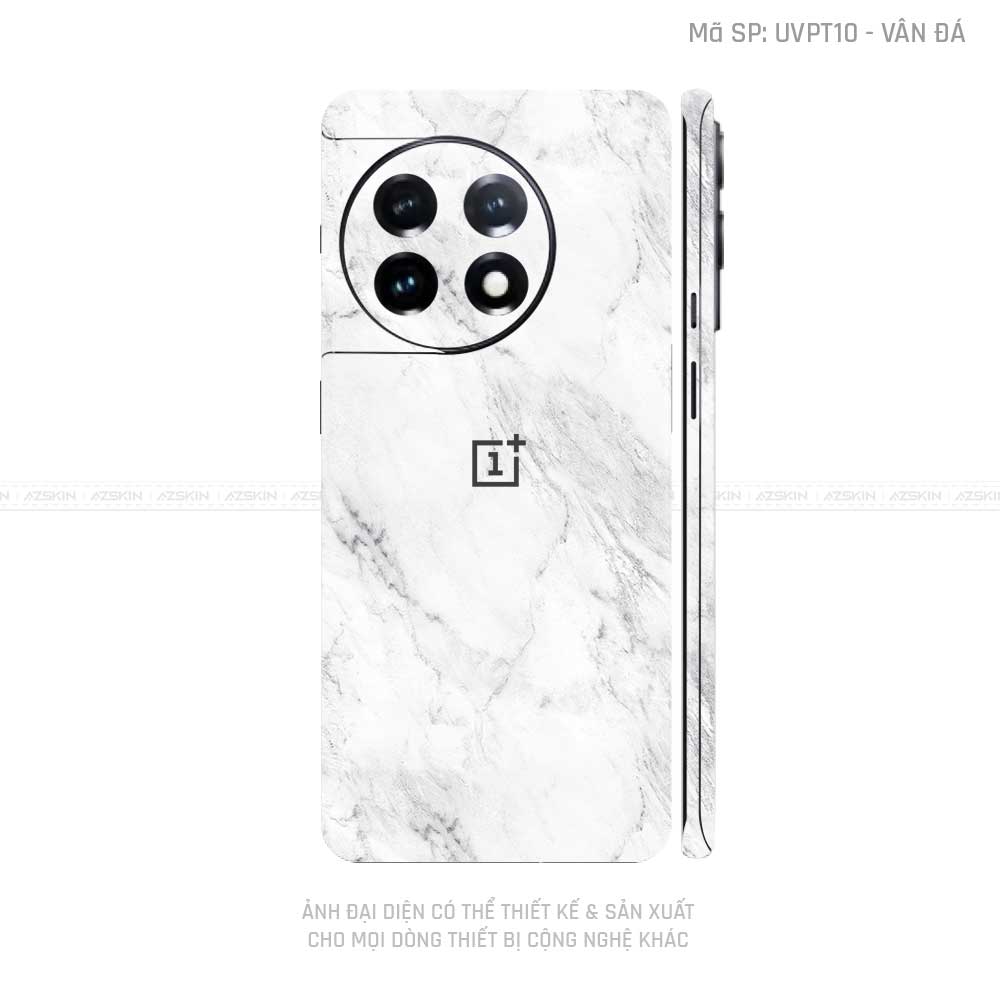 Dán Skin Oneplus Ace Series Vân Đá Trắng | UVPT10