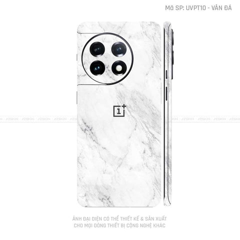 Dán Skin Oneplus Ace Series Vân Đá Trắng | UVPT10