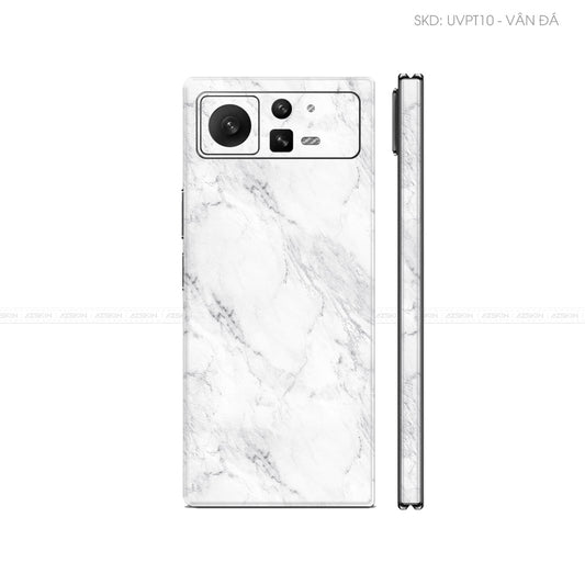 Dán Skin Điện Thoại Xiaomi Mix Fold Series Vân Nổi Vân Đá Trắng | UVPT10
