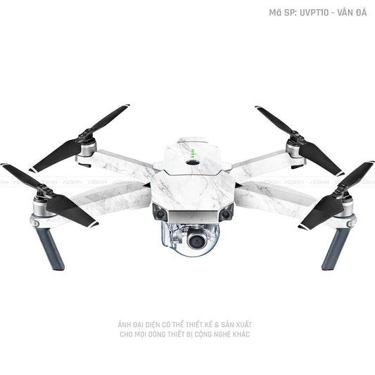 Dán Skin Flycam Vân Nổi Vân Đá Trắng | UVPT10