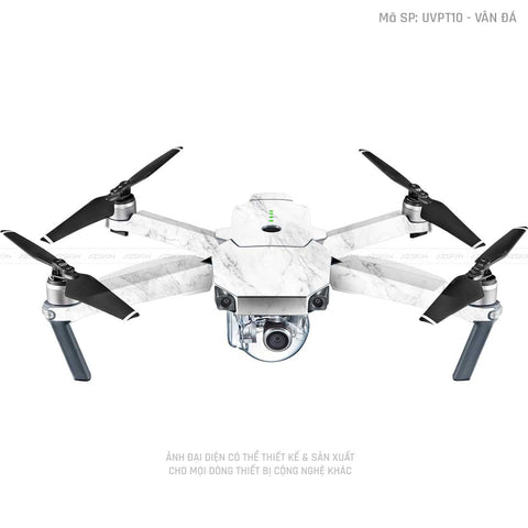 Dán Skin Flycam Vân Nổi Vân Đá Trắng | UVPT10