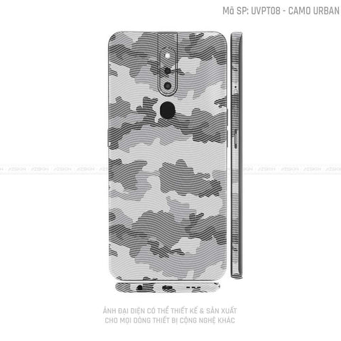 Miếng Dán Skin Điện Thoại OPPO F Series Vân Camo Urban Trắng | UVPT08