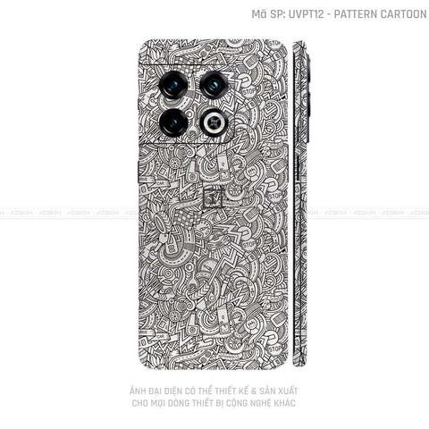 Dán Skin Oneplus 10 Series Vân Pattern Cartoon Trắng | UVPT12