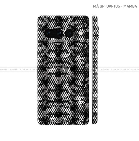 Dán Skin Google Pixel 8 Series Vân Mamba Trắng| UVPT05