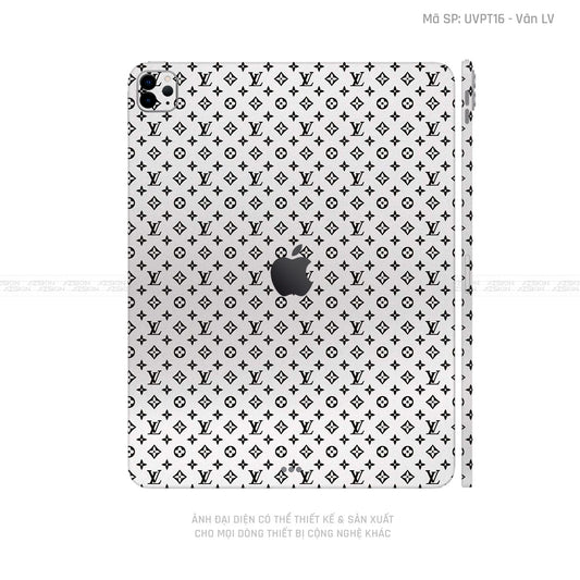 Dán Skin IPad Pro Series Vân Pattern LV Trắng | UVPT16