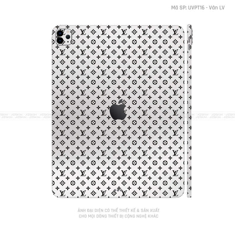 Dán Skin IPad Pro Series Vân Pattern LV Trắng | UVPT16
