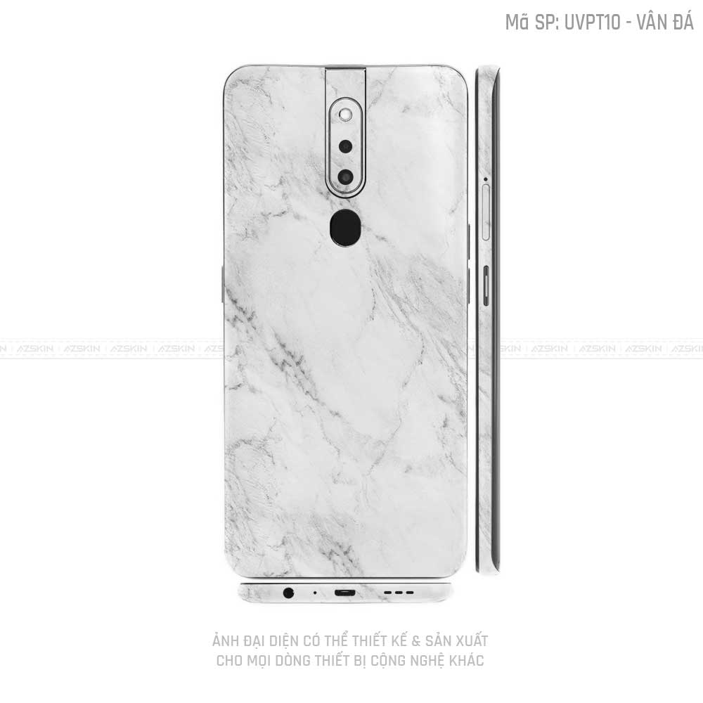 Miếng Dán Skin Điện Thoại OPPO F Series Vân Đá Trắng | UVPT10