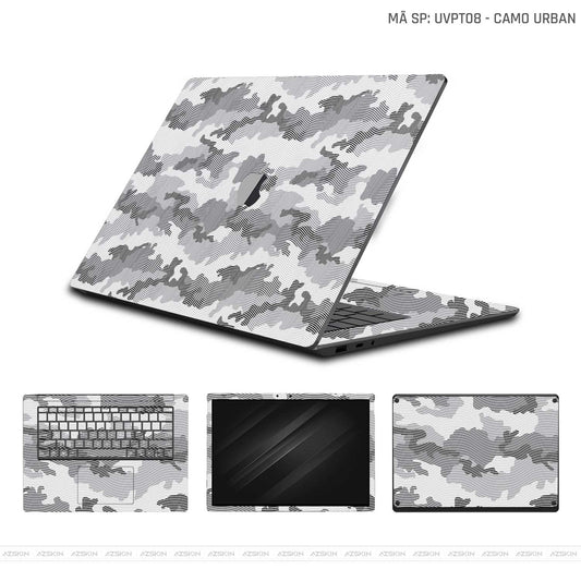Dán Skin Macbook Vân Nổi Camo Urban Trắng | UVPT08