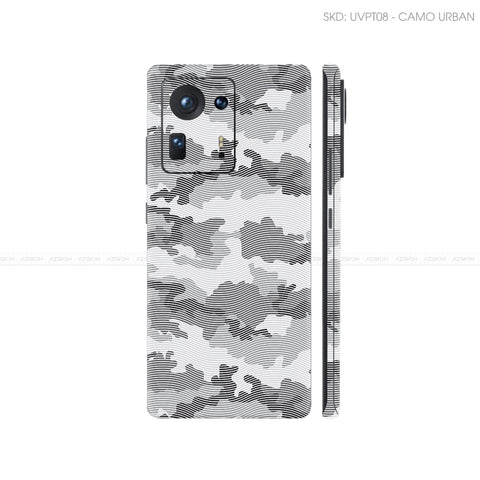 Dán Skin Điện Thoại Xiaomi Mi Mix Series Vân Nổi Camo Urban Trắng | UVPT08