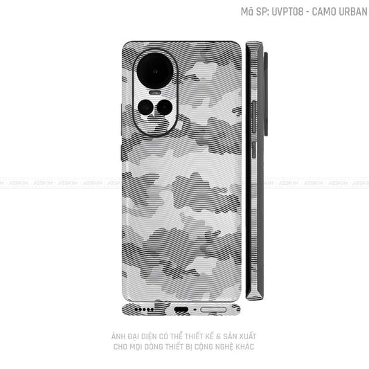 Dán Skin Điện Thoại OPPO Reno Series Vân Camo Urban Trắng | UVPT08