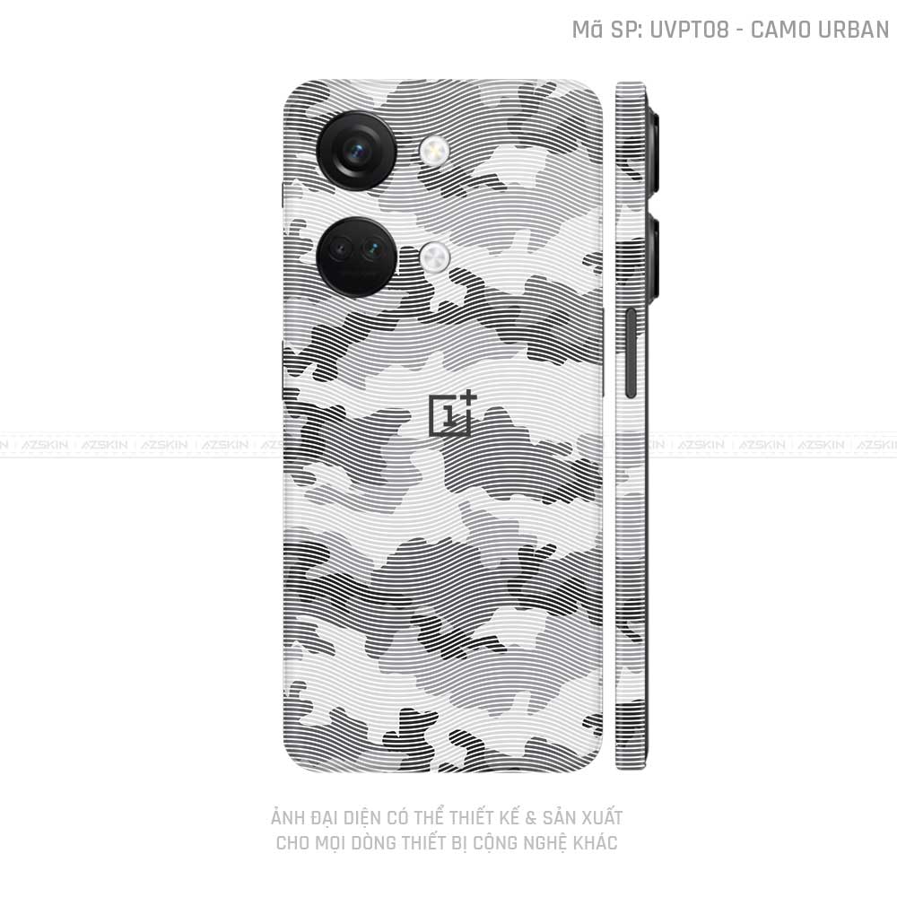 Dán Skin Oneplus Nord Series Vân Camo Urban Trắng | UVPT08