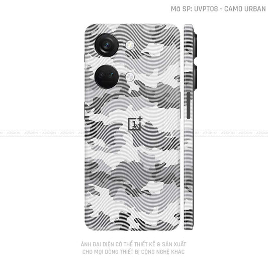 Dán Skin Oneplus Nord Series Vân Camo Urban Trắng | UVPT08