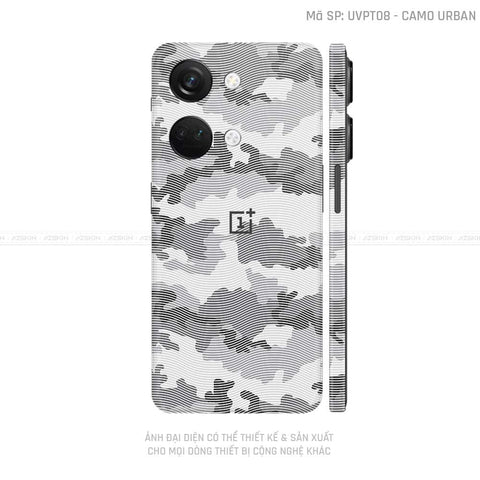 Dán Skin Oneplus Nord Series Vân Camo Urban Trắng | UVPT08