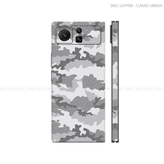 Dán Skin Điện Thoại Xiaomi Mix Fold Series Vân Nổi Camo Urban Trắng | UVPT08