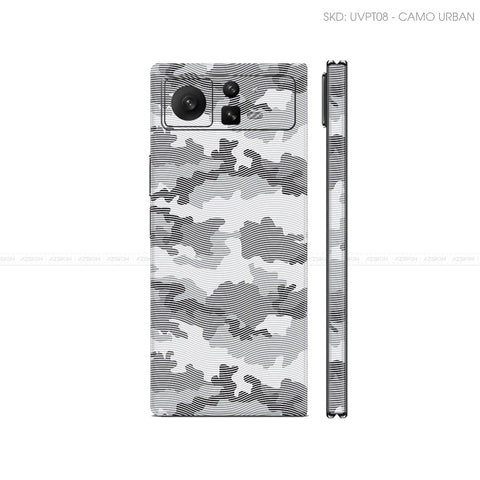 Dán Skin Điện Thoại Xiaomi Mix Fold Series Vân Nổi Camo Urban Trắng | UVPT08