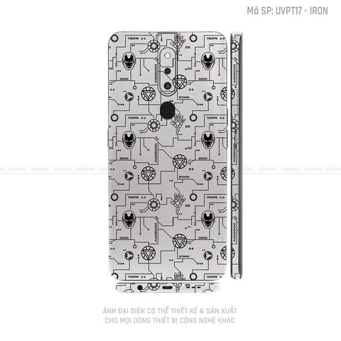 Miếng Dán Skin Điện Thoại OPPO F Series Vân Iron Trắng | UVPT17