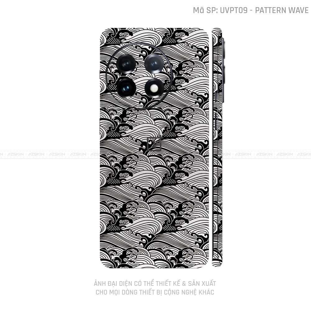 Dán Skin Oneplus Ace Series Vân Pattern Wave Trắng | UVPT09