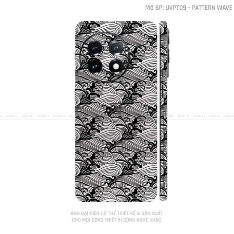Dán Skin Oneplus Ace Series Vân Pattern Wave Trắng | UVPT09