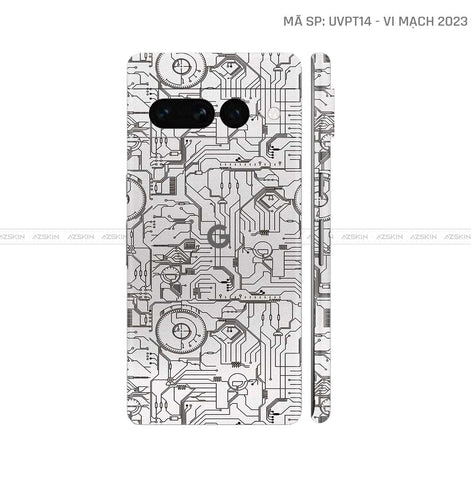 Dán Skin Google Pixel 8 Series Vân Vi Mạch 2023 Trắng | UVPT14