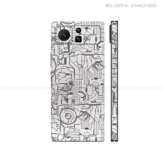 Dán Skin Điện Thoại Xiaomi Mix Fold Series Vân Nổi Vi Mạch 2023 Trắng | UVPT14