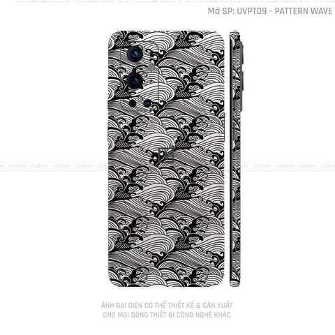 Dán Skin Oneplus 8/9 Series Vân Nổi Pattern Wave Trắng | UVPT09