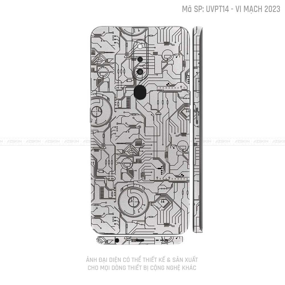 Miếng Dán Skin Điện Thoại OPPO F Series Vân Vi Mạch 2023 Trắng | UVPT14