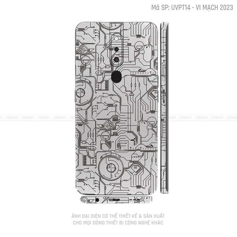 Miếng Dán Skin Điện Thoại OPPO F Series Vân Vi Mạch 2023 Trắng | UVPT14