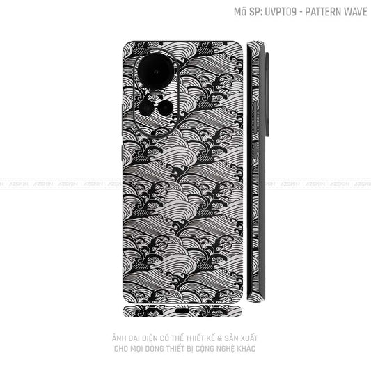 Dán Skin Điện Thoại OPPO Reno Series Vân Pattern Wave Trắng | UVPT09