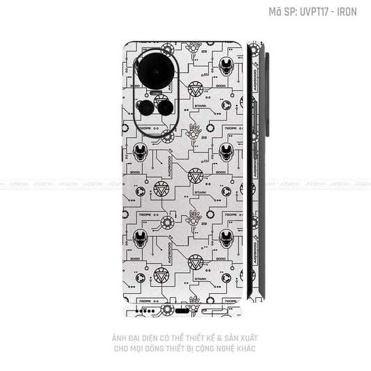 Dán Skin Điện Thoại OPPO Reno Series Vân Iron Trắng | UVPT17