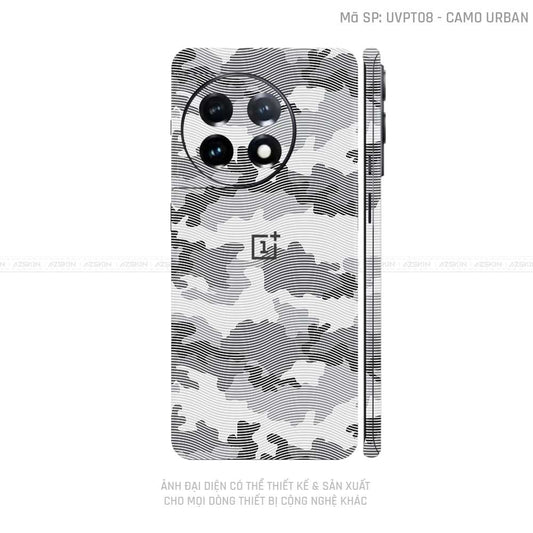 Dán Skin Oneplus 11 Series Vân Camo Urban Trắng | UVPT08