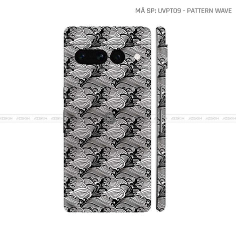 Dán Skin Google Pixel 8 Series Vân Pattern Wave Trắng | UVPT09