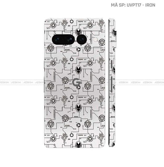 Dán Skin Google Pixel 7 Series Vân Iron Trắng | UVPT17