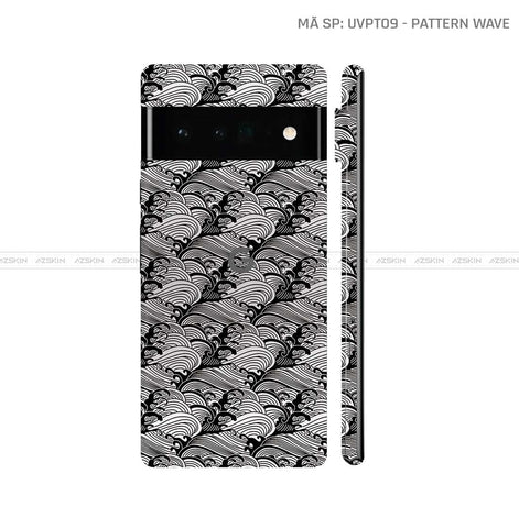 Dán Skin Google Pixel 6 Series Vân Pattern Wave Trắng | UVPT09