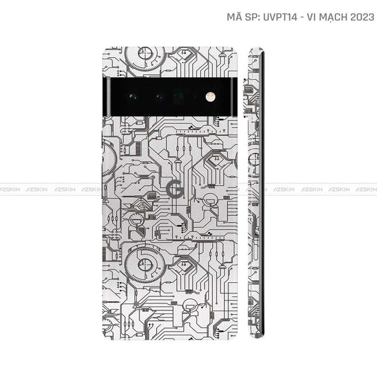 Dán Skin Google Pixel 6 Series Vân Vi Mạch 2023 Trắng | UVPT14