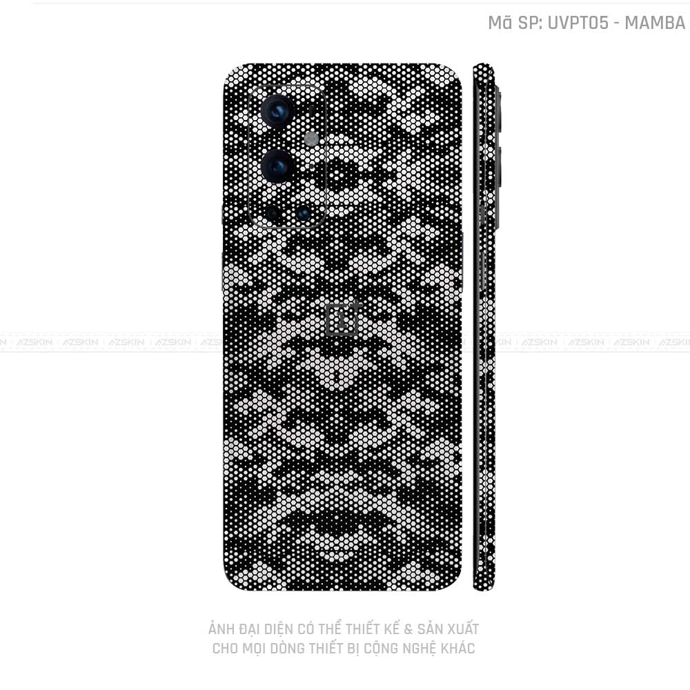 Dán Skin Oneplus 8/9 Series Vân Mamba Trắng | UVPT05