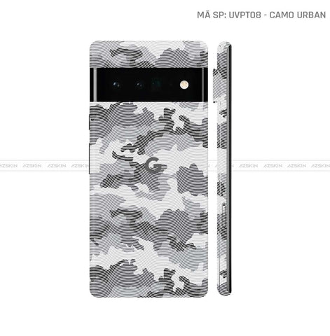 Dán Skin Google Pixel 6 Series Vân Camo Urban Trắng | UVPT08